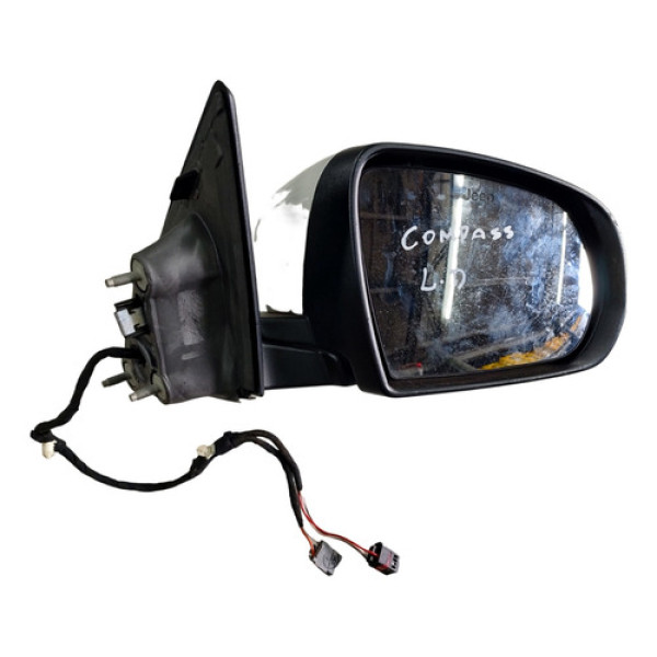 Retrovisor Lado Direito Jeep Compass 2020 Branco Perola