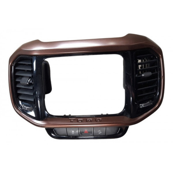 Moldura Central Difusor Ar Botão Alerta Fiat Toro 20 Diesel 