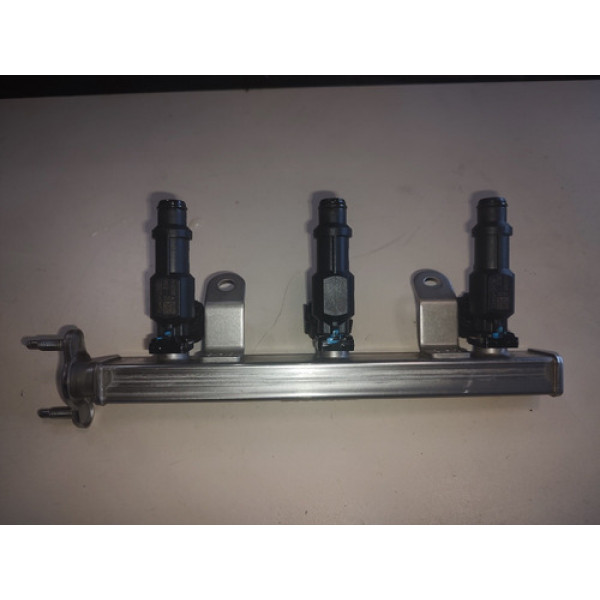 Flauta Com Bicos Injetores Hyundai Hb20 1.0 3cc 2021 Origina